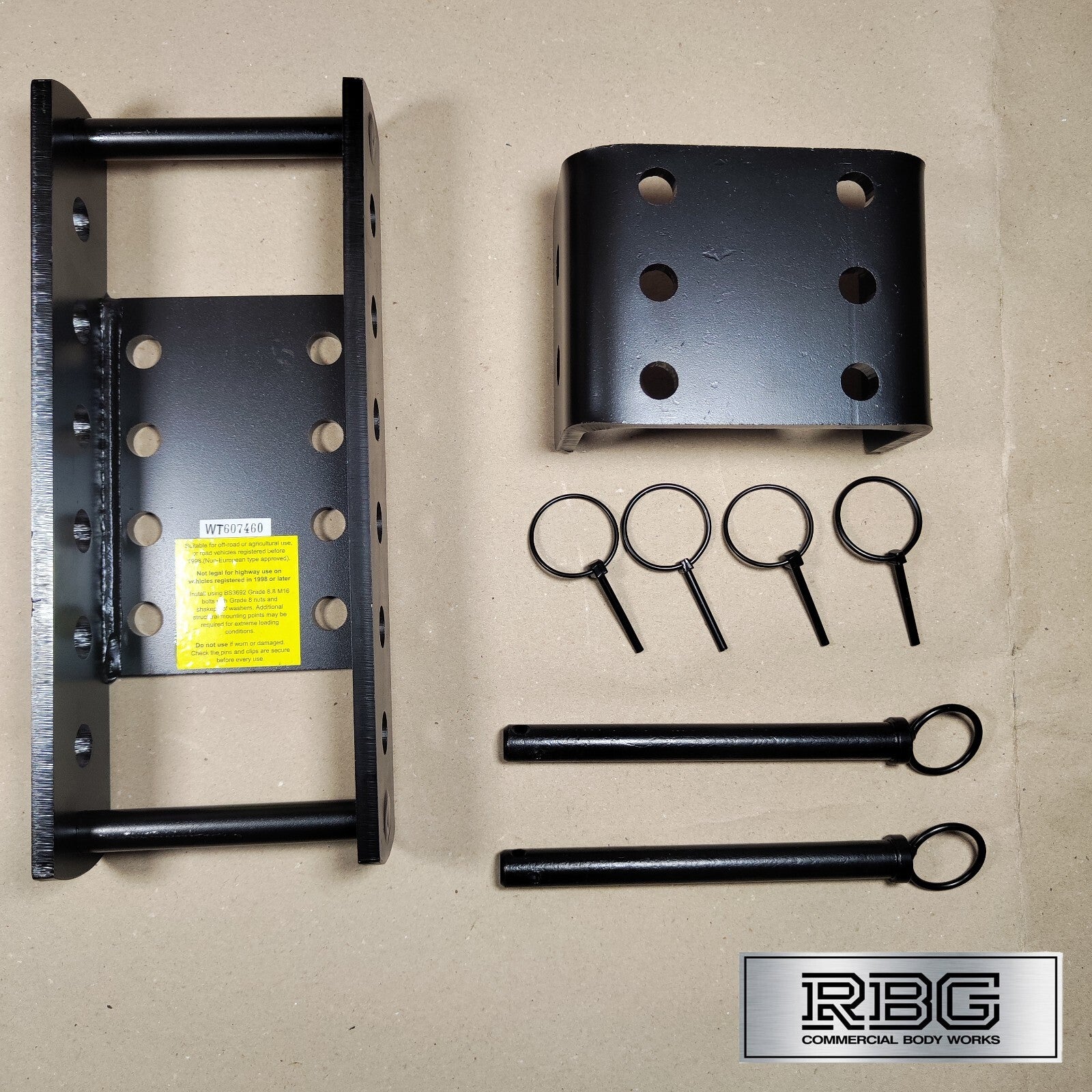 Towbar Slider Drop Plate Height Adjustable Coupling for Flange L 3500kg  Maypole