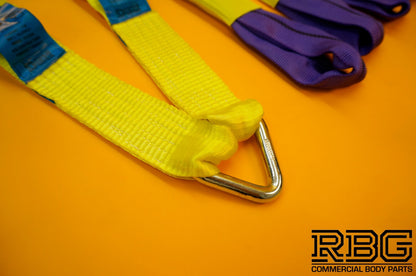 Winching Assistance Strap 1.5m x 50mm + 4x Tie Down Ratchet Strap 4m x 50mm 5Ton