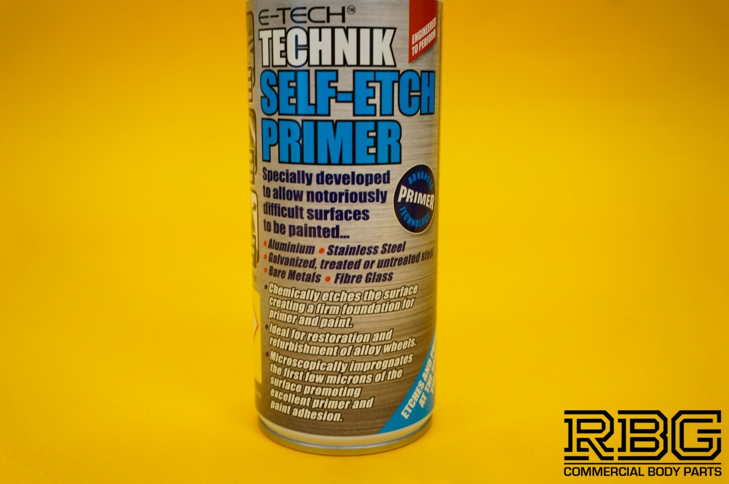 Technik Self Etch Primer Spray GREY Paint 400ml Restoration Refurbishment Metal