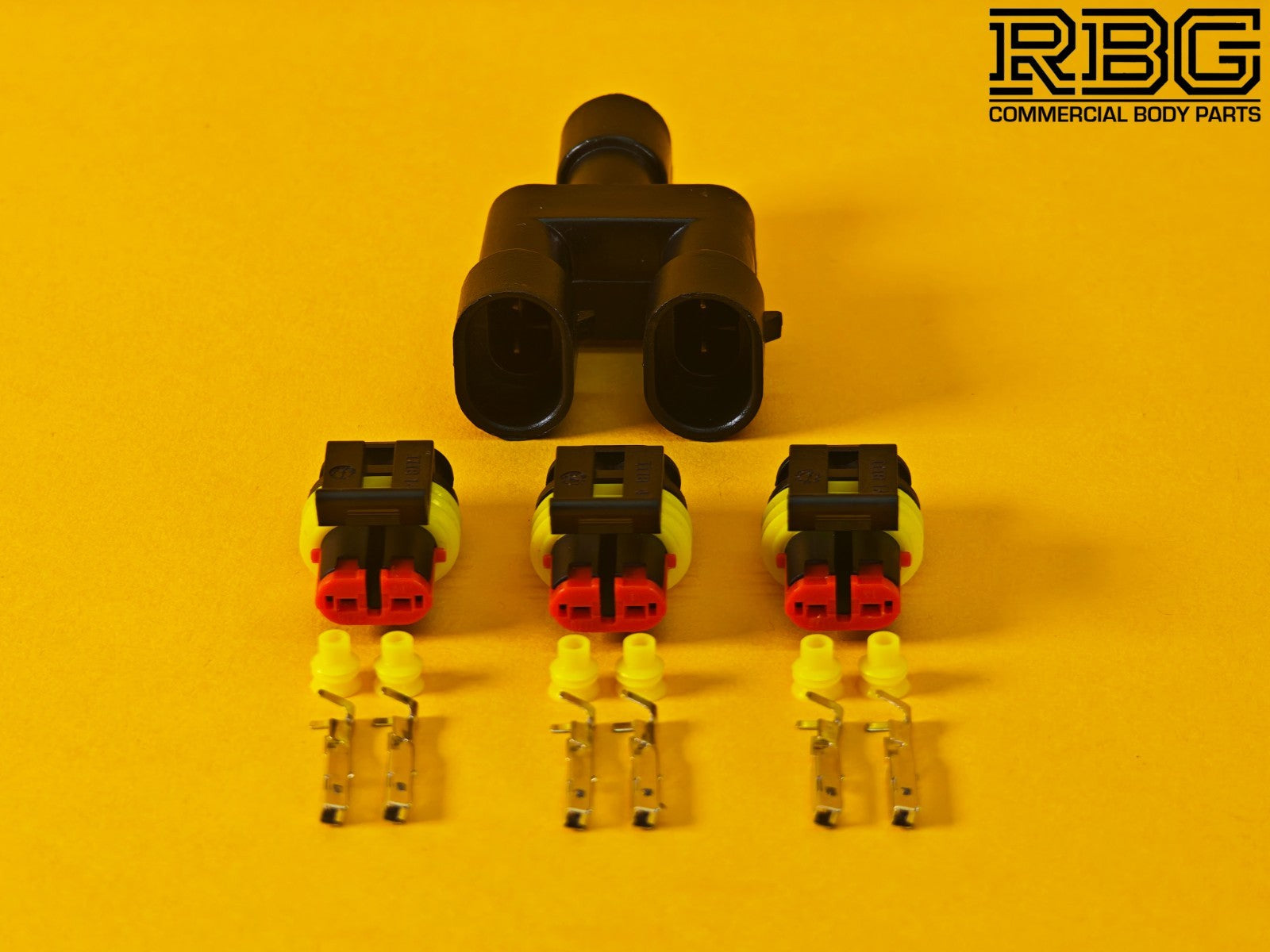 SuperSeal Splitter + 3x Connector Kit SET 2 Way Male Connector Y Piece Wiring