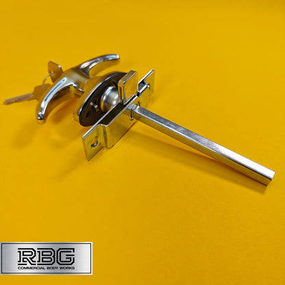 Chrome T Handle & Budget Lock Set Lever Latch for Trailer Horsebox Caravan UK