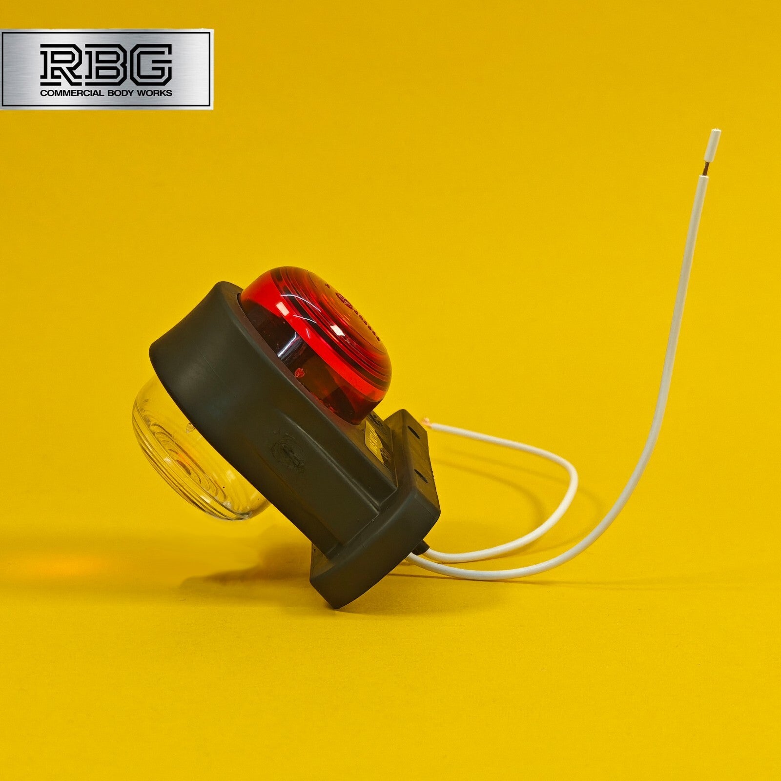 Outline Marker Lamp Red & White Rubber WAS Lighting For Trailer Caravan 12/24V