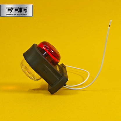 Outline Marker Lamp Red & White Rubber WAS Lighting For Trailer Caravan 12/24V