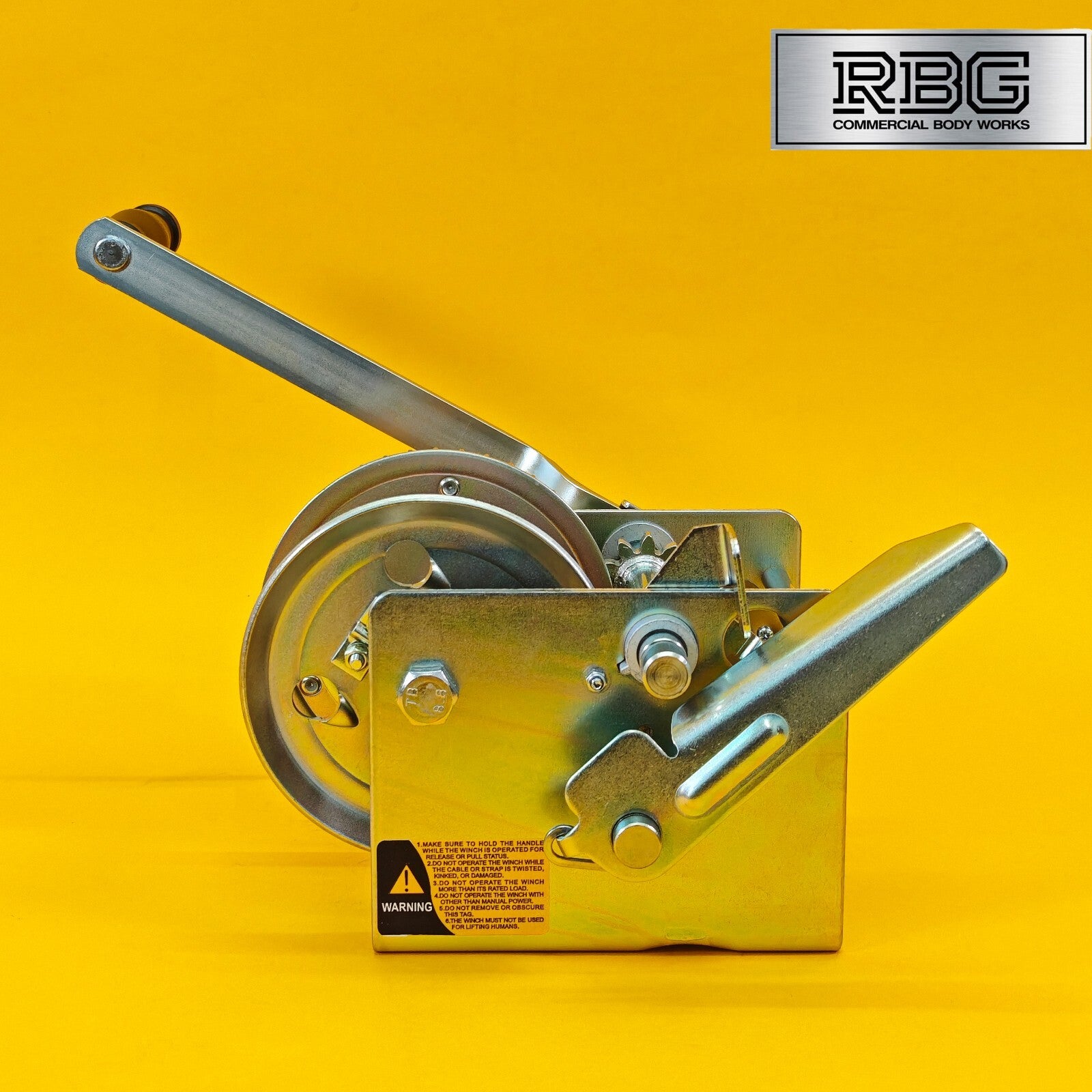 2000Lb Professional Hand Winch 900Kg With Hand Brake Dual Speed Heavy Duty UK
