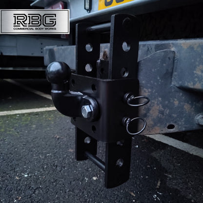 Adjustable Tow Hitch Drop Plate set & 50mm Tow Ball Maypole Trucks Tractors 4x4