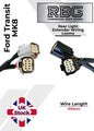 2X Ford Transit MK8 Rear Light 1850mm LONG Extender Wiring Looms