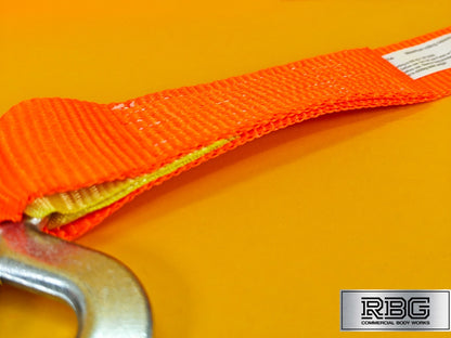 Recovery Towing Strap 4T Heavy Duty 2 Forged Steel Hooks Pull Rope 3.5m x 50mm