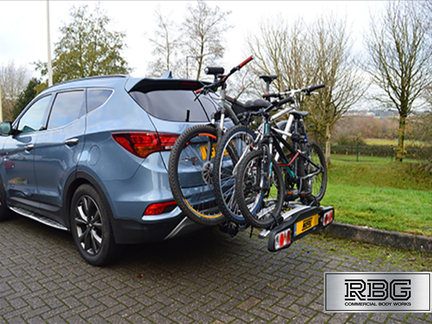 Cycle Carrier 3 Bikes Towball Mounted 45kg Car Rear Tow Bar Ball Tilting Rack UK