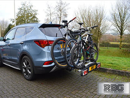 Cycle Carrier 3 Bikes Towball Mounted 45kg Car Rear Tow Bar Ball Tilting Rack UK