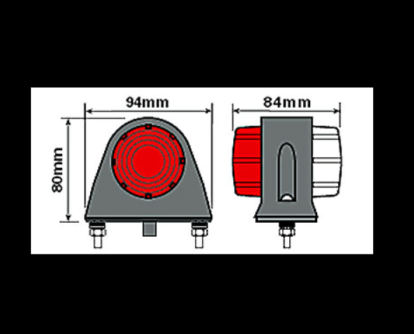 Outline Marker Bulb Lamp Britax for Ifor Williams Trailers Red/White Side Light