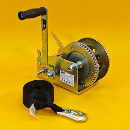 3200Lb Hand Winch + Strap & Hook 1454Kg Professional Dual Speed Heavy Duty 7M UK