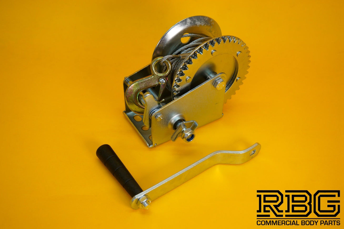 Manual Hand Winch 1200lb + Steel Rope 8m & Hook for Trailer Caravan Boat Marine