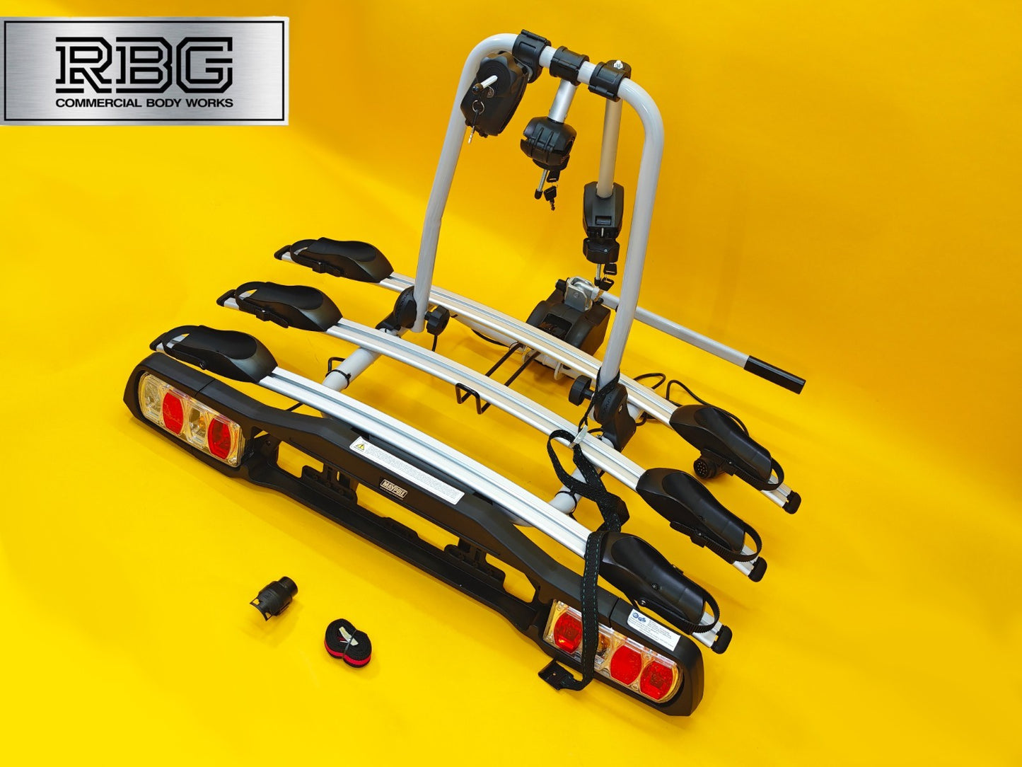 Cycle Carrier 3 Bikes Towball Mounted 45kg Car Rear Tow Bar Ball Tilting Rack UK