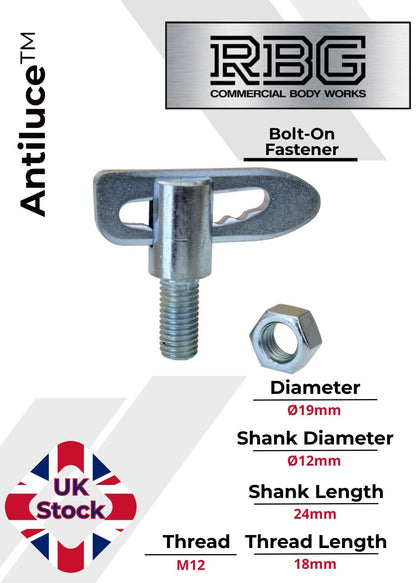 Antiluce™ Fasteners, Z/P Drop Lock Horsebox, Trailer, Pickup Tailgate Anti-Luce