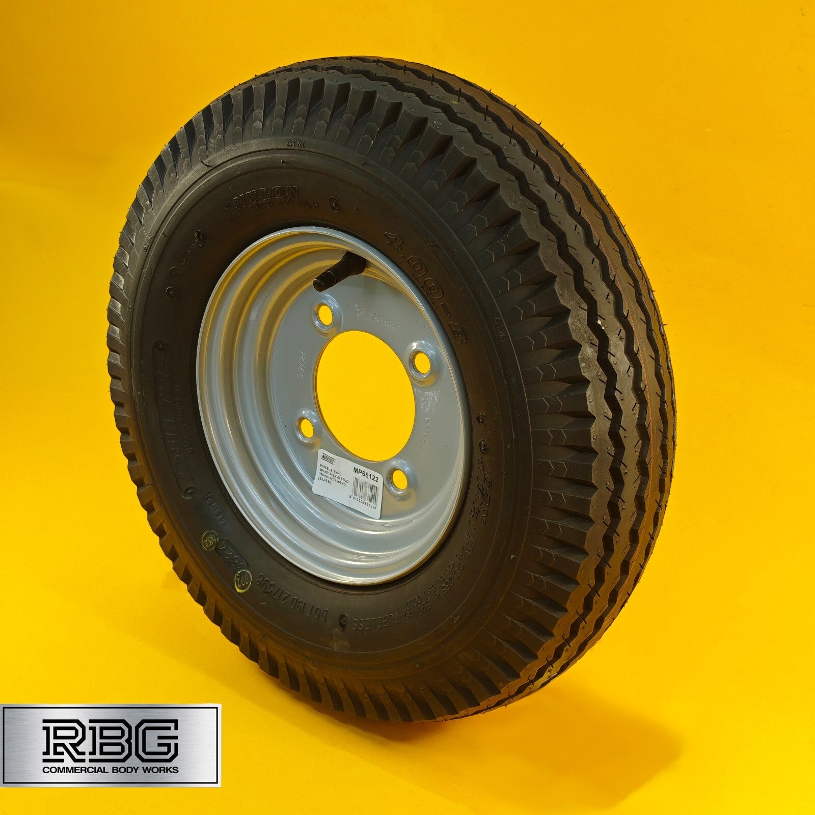 Wheel & Tyre 4.80x8 4.00x8 400x8 for Maypole MP6812 Erde 121, Erde 122 Trailers