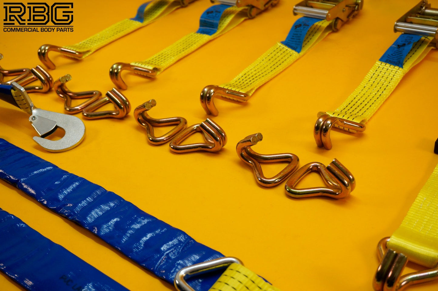 Recovery Ratchet Strap 4Pc SET 4m Over Wheel 5T + Winching Assistance Strap 1.5m