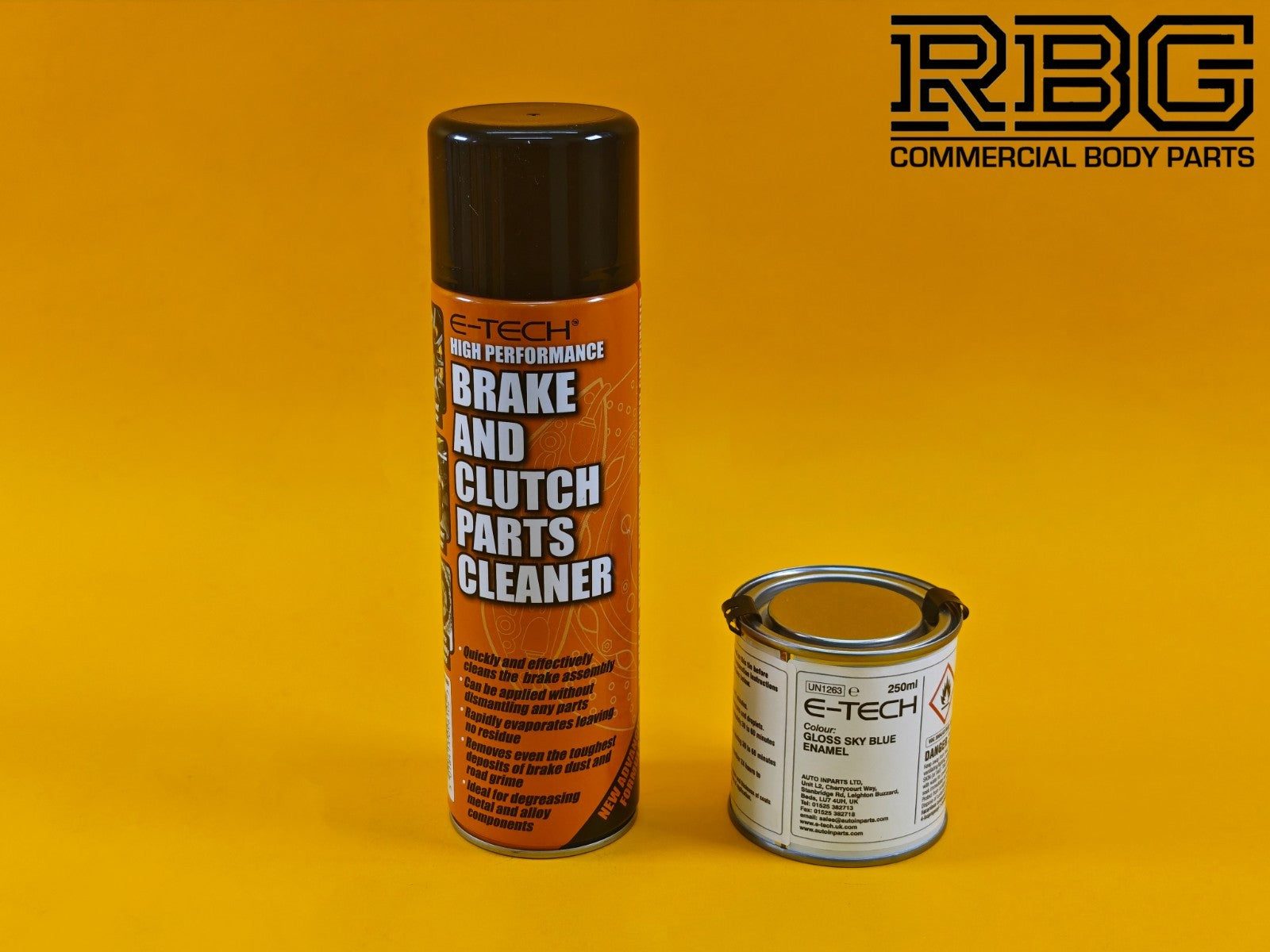 Brake Caliper Paint Kit GLOSS SKY BLUE Paint + Cleaner + Brush E-TECH UK