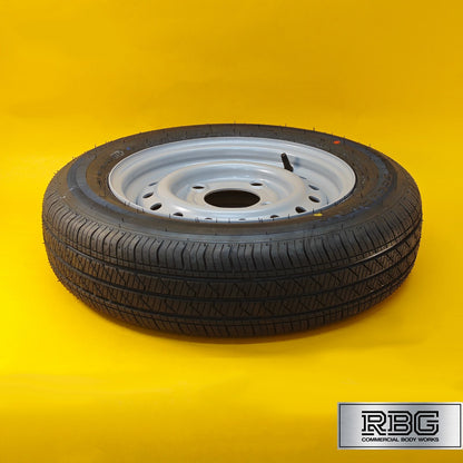 Wheel & Tyre 145/R13 for Maypole MP69193 & MP69213 Trailers 130mm PCD Silver UK