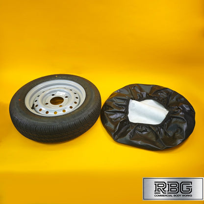 Wheel & Tyre + Cover 145/R13 for Maypole MP69193 & MP69213 Trailers 130mm PCD UK