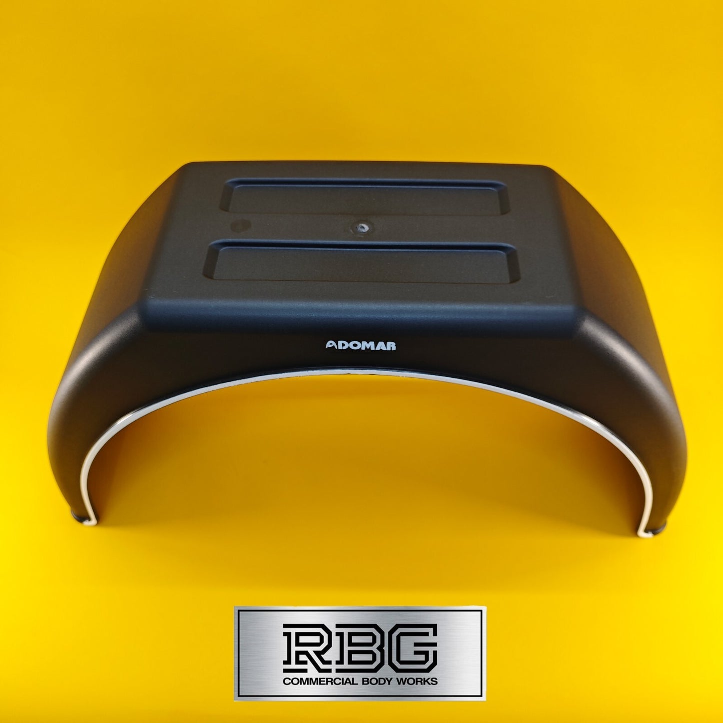 Single Wheel Mudguard Flat Top Plastic 880 x 260mm Black Mud Flap Domar Truck UK