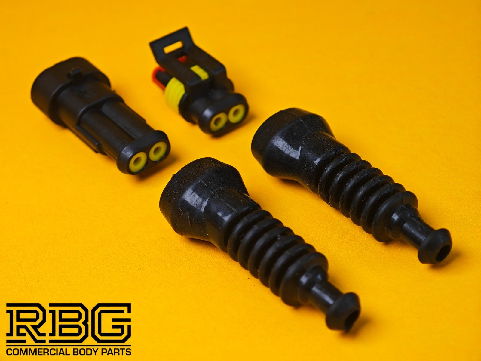SuperSeal Connector Kit Pair 2 Pin Female/Male With Protective Boots AMP Wiring