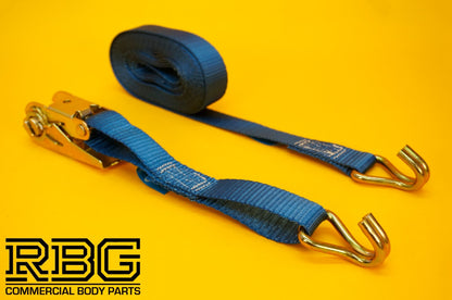 Ratchet Strap Tie Down 1500kg High-Vis Blue 5m 25mm Lashing Cargo Recovery