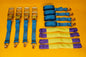 Recovery Ratchet Strap SET 4Pcs Tie Down 5ton High-Visibility Blue Safety Straps