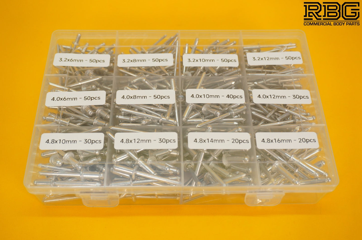 Blind Pop Rivets Assorted Aluminium Head/Shank 12 Sizes + FREE DORMER DRILL BITS
