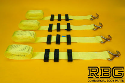 Winching Assistance Strap + 4x Over Wheel Ratchet Strap 5t + Axle Recovery Strap