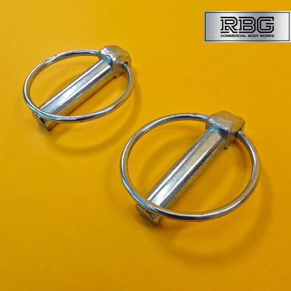 Lynch Pins Ø11 x 44.5mm Zinc Plated Steel Linch Pins Trailer Tractor Truck 2Pcs