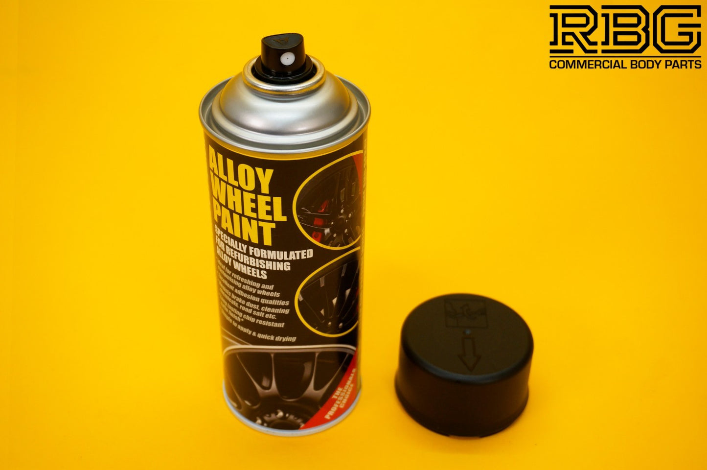 Alloy Wheel Paint MOTORSPORT BLACK 400ml Aerosol Spray Car Refurbishment E-TECH