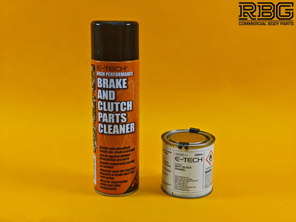 Brake Caliper Paint Kit MATT BLACK Paint + Cleaner + Brush E-TECH Car Vehicle UK