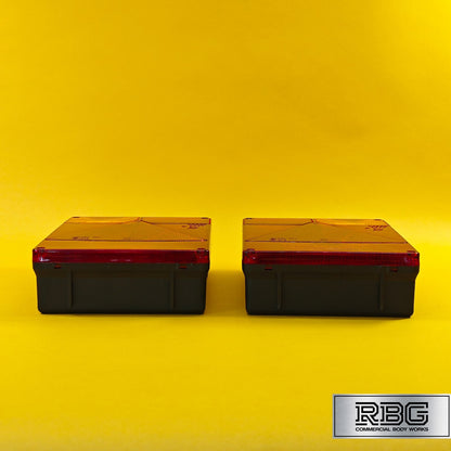 Rear Combination Light PAIR LEFT & RIGHT Rectangular Lamp Radex 6800 For Trailer