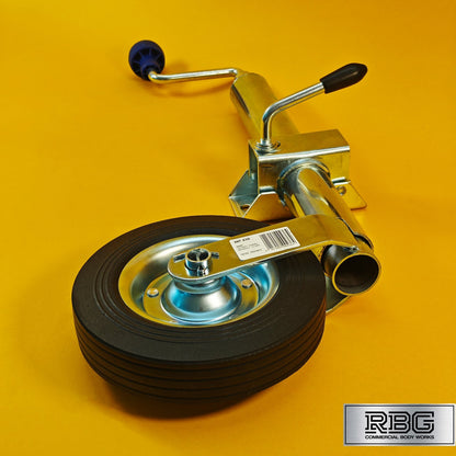 48mm Jockey Wheel + Clamp For Trailer / Caravan 100Kg Telescoping 570mm-810mm UK