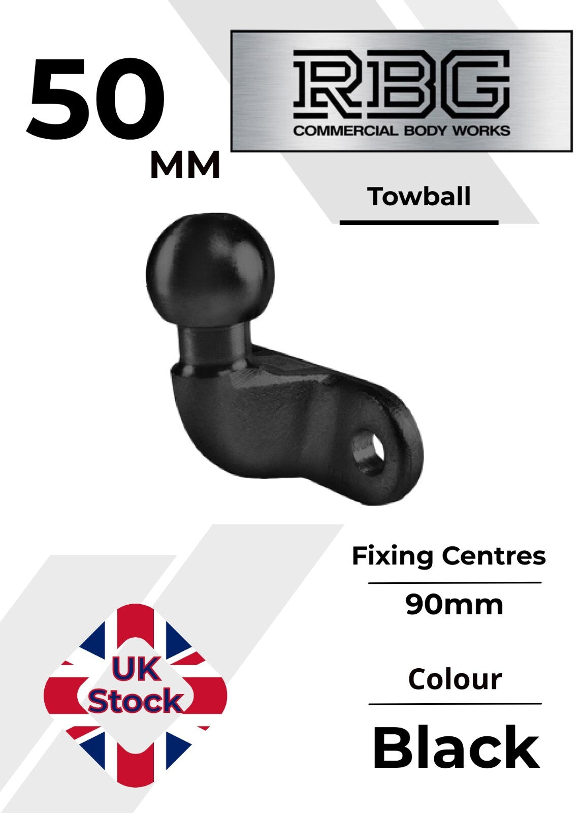 Tow Ball Spacer Bumper Bolt Sets Maypole 50mm Tow Ball Trailer Truck 4x4 Towbar