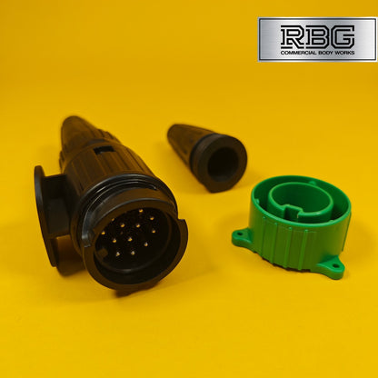 13 Pin Towing Plug + Cap + Receiver Multiplier Trailer Caravan 12V Plastic Tow