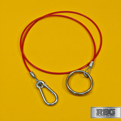 Breakaway Cable Red PVC 1m x 2mm for Trailer Caravan Safety Brake Cable UK