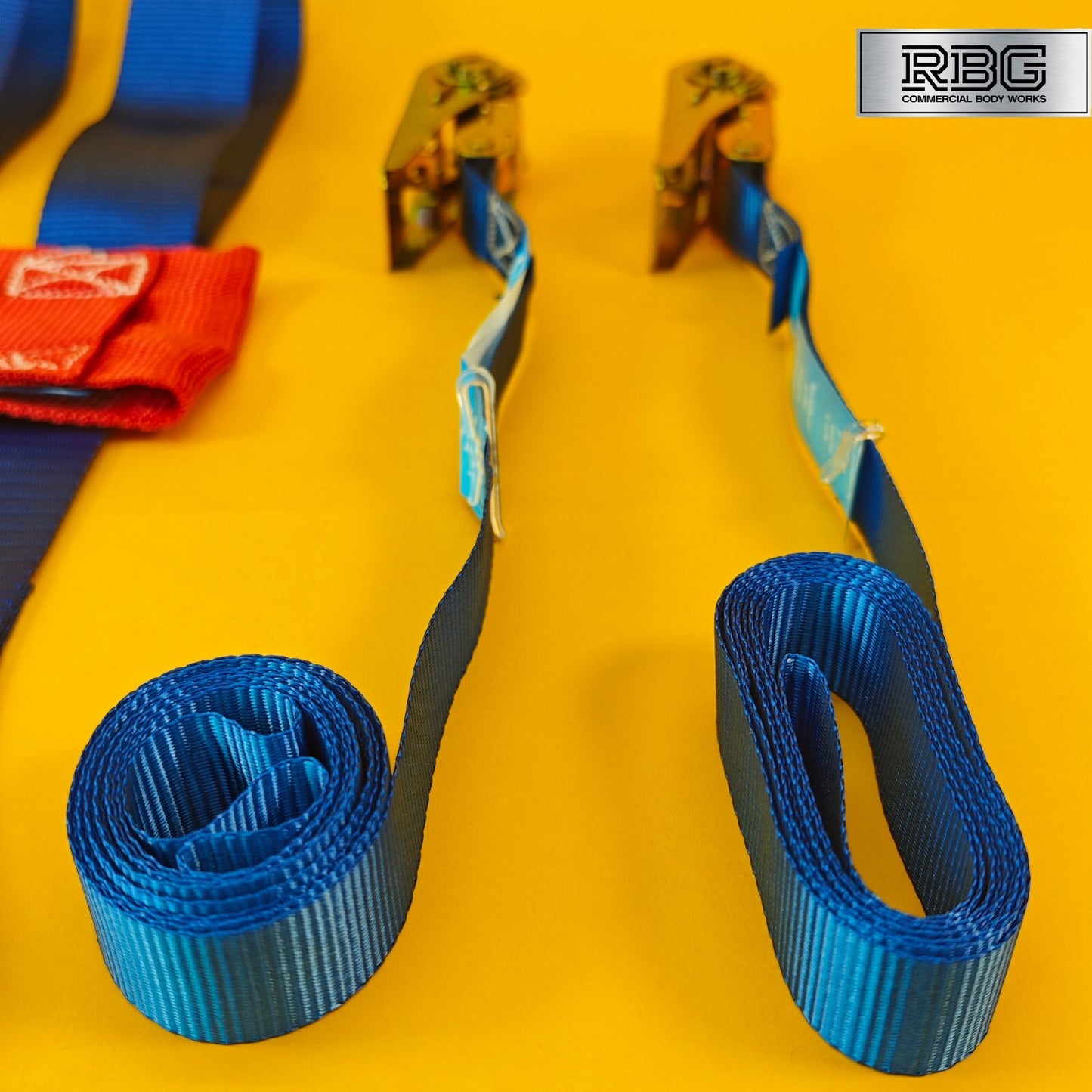 Strap Kit Motorcycle Ratchet Tie Down 25mm 2.1m Blue Trailer Handlebar Lashing