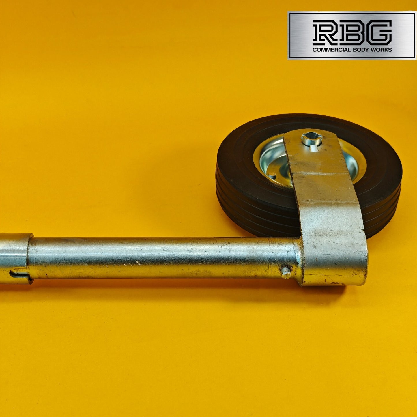 48mm Jockey Wheel Ribbed Heavy Duty 300kg Trailer Ifor Williams 630-860mm