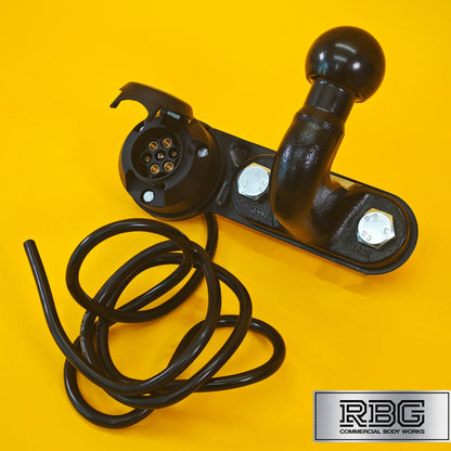 ALKO Towball +  Socket Assembly 12N 7 Pin High Reach Tow Ball for AL-KO Caravan