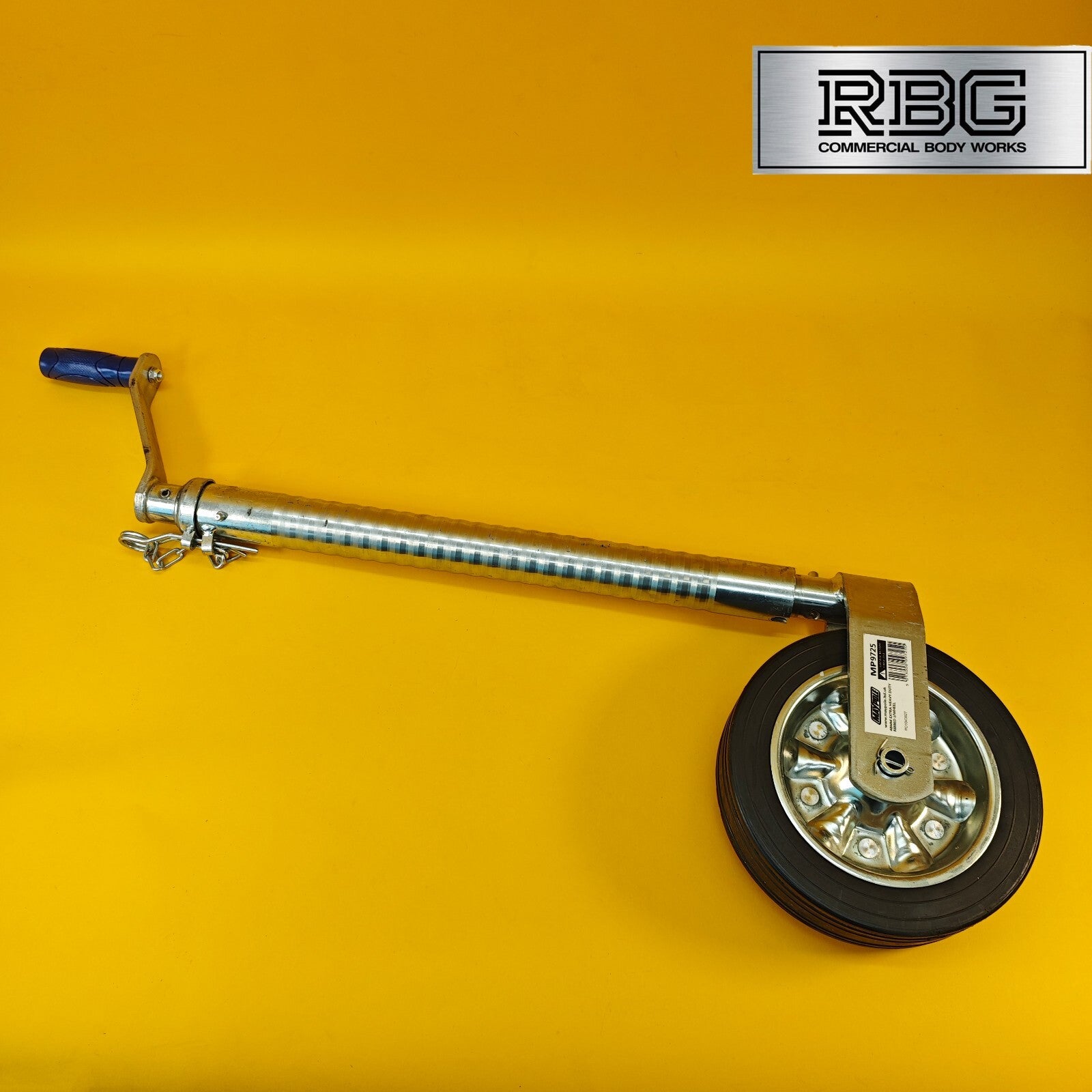 48mm Jockey Wheel Serrated Heavy Duty 750kg Trailer Ifor Williams 670-940mm