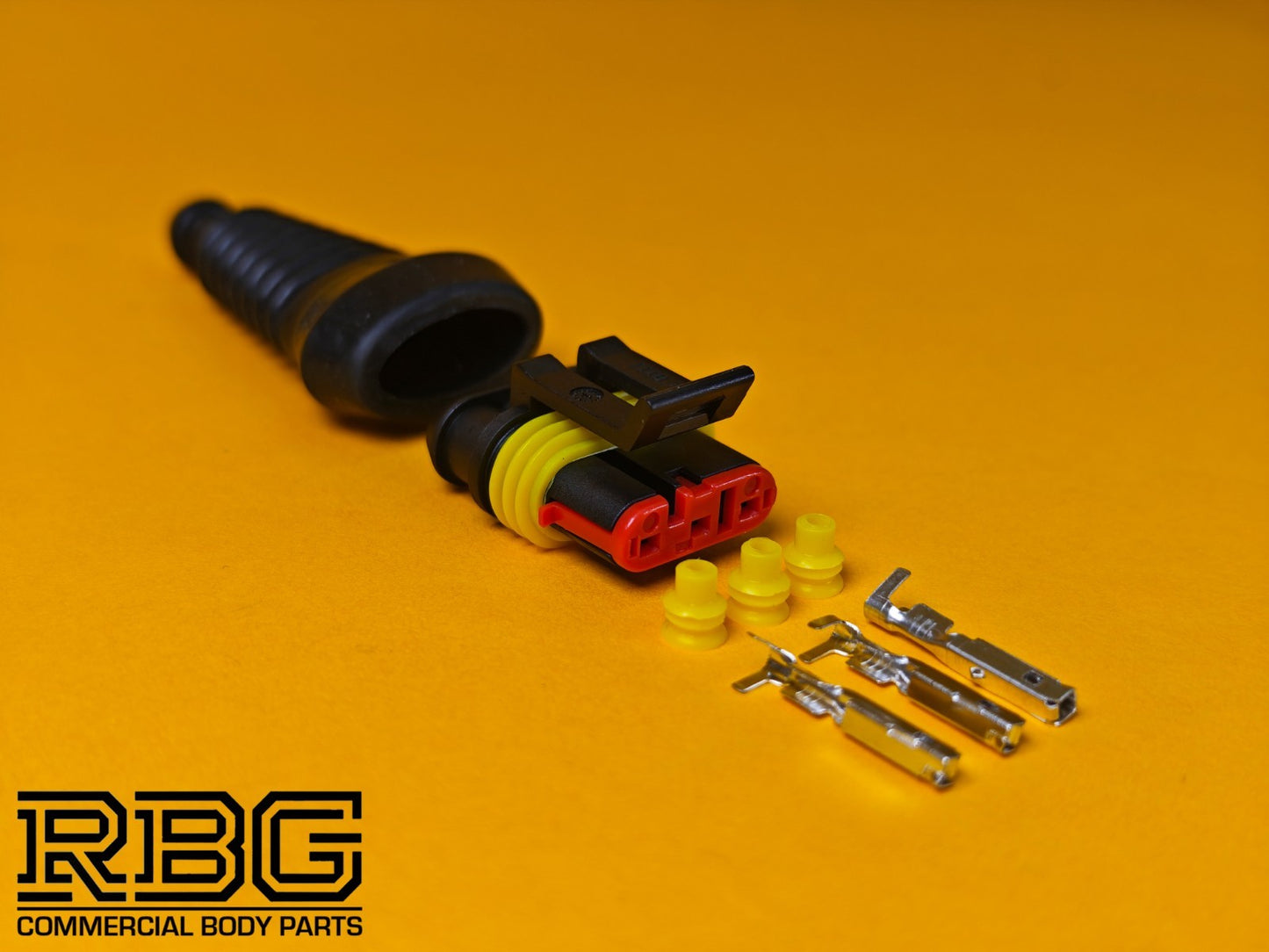 SuperSeal Connector Kit 3 Way Male With Protective Boot AMP Wiring Waterproof