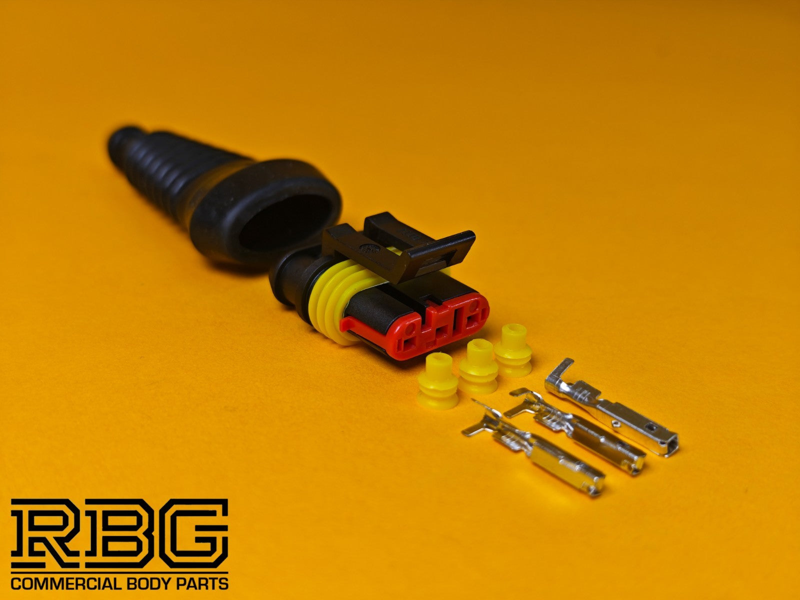 SuperSeal Connector Kit 3 Way Male With Protective Boot AMP Wiring Waterproof