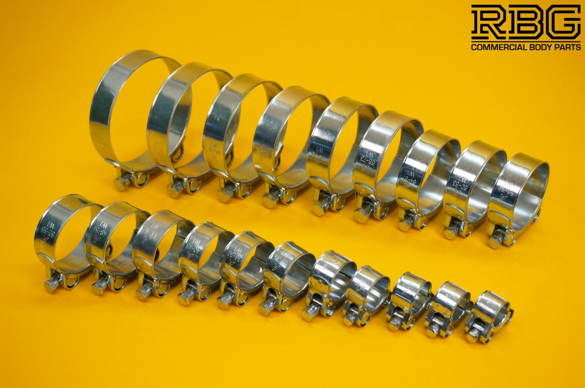 T-Bolt Hose Clips Turbo Exhaust Clamps Zinc Plated Heavy Duty VARIOUS SIZES