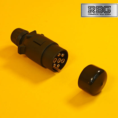 Plastic Plug & Cover SET 12N Type 7 Pin for Towing Trailer Caravan Horsebox PVC