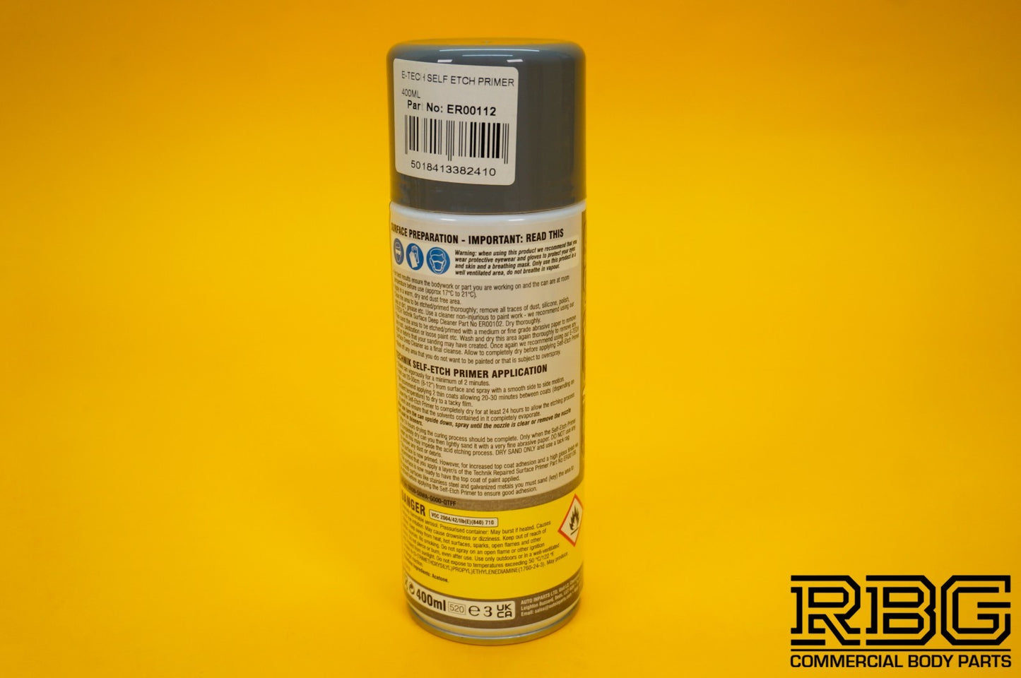 Technik Self Etch Primer Spray GREY Paint 400ml Restoration Refurbishment Metal