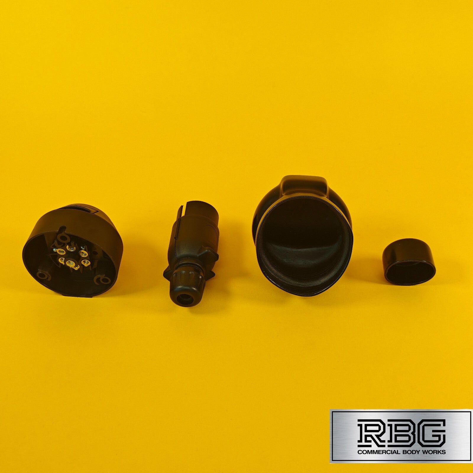 7 Pin Socket & Plug + PVC Socket & Plug Covers SET 12N Type For Trailer Towing