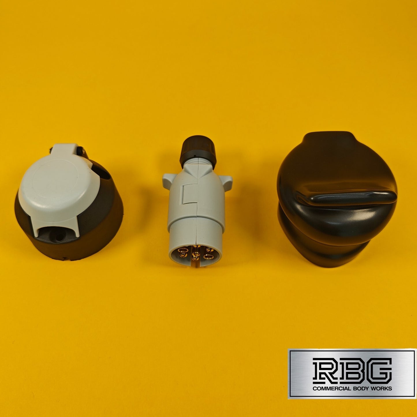 Plastic Socket + Plug + PVC Socket Cover Set 7 Pin 12S Trailer Caravan Towing