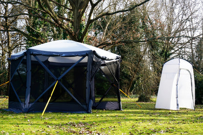 Pop Up Screen House + Utility Shower Tent Outdoor Camping Gazebo 6 Sided Shelter
