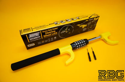 Universal Steering Wheel Lock 5-Digit Combination Heavy Duty Anti Theft Security